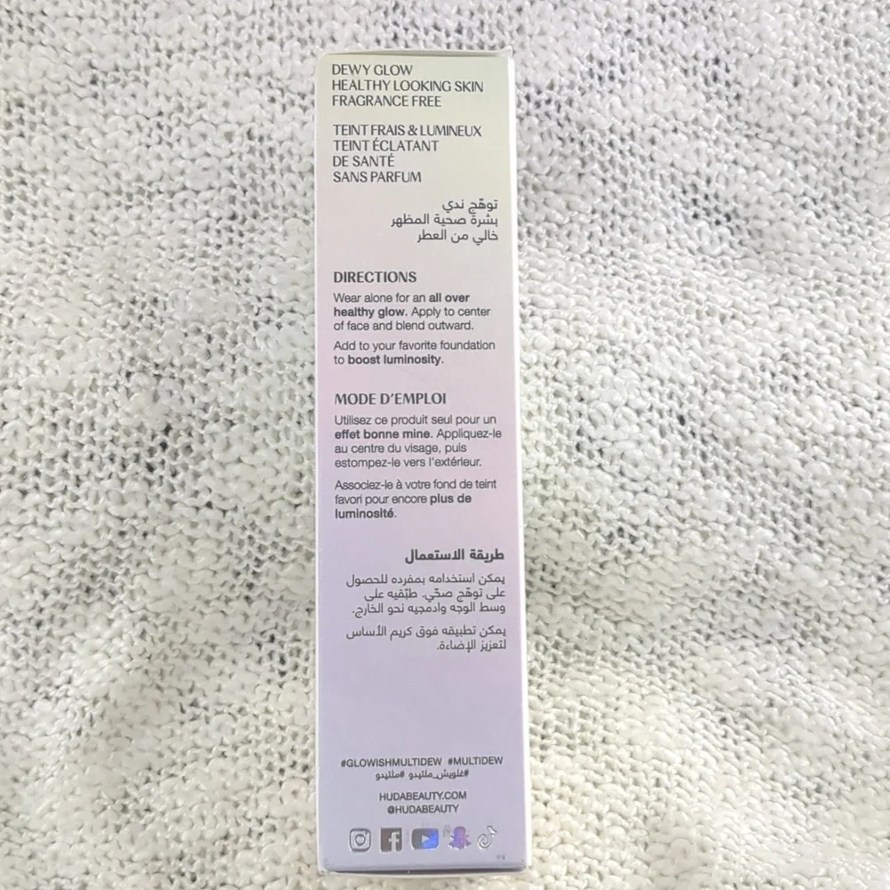 HUDA BEAUTY GloWish Multidew Skin Tint TAN LIGHT 07, 40ml/1.35fl oz